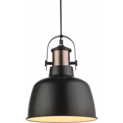 Hanglamp zwart industrieel E27 fitting metaal 