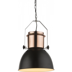 Hanglamp zwart koper industrieel verlichting e27 fitting
