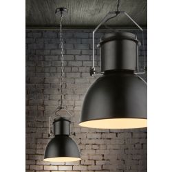 Hanglamp metaal zwart industrieel E27 fitting