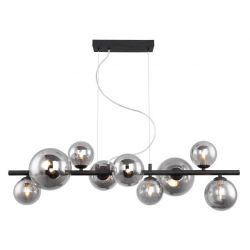 Hanglamp modern eettafel glas zwart rookglas G9 fitting  56133-9H