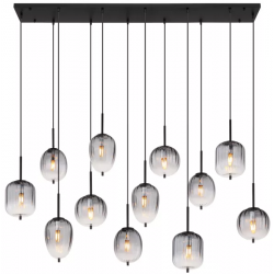 Attila hanglamp globo lighting zwart met smokeglas en e14 fittingen designverlichting 15215-12 9007371449569 