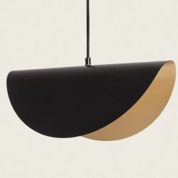 Hanglamp zwart goud met E27 fitting metaal design modern 