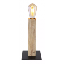 Staande tafellamp hout met E27 fitting metaal 'Adalie'