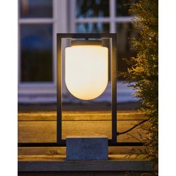 Kleine tafellamp by rydens e27 fitting opaalglas marmeren voet designverlichting 7391741024404  4002440-4007 