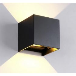 Buitenlamp kubus zwart gevelverlichting modern led 