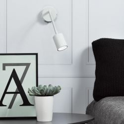 Wandlamp wit leeslamp 'Explore' Nordlux flex slaapkamer lamp zwart 3W led  verstelbaar