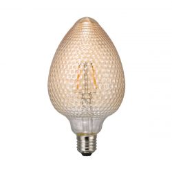 LED lichtbron amberglas met E27 fitting goud nordlux 1440070 5701581440081 1991509