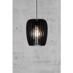 Hanglamp Tribeca 24 hout zwart modern E27 fitting