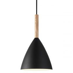 Nordlux Pure 20 hanglamp zwart modern hout E27 fitting
