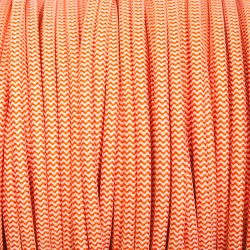 Wit en Oranje stof kabel rond stoffen snoer strijkijzersnoer