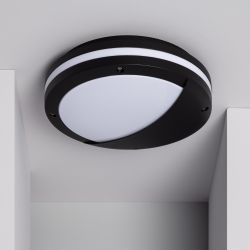 Plafondlamp zwart 'Nataly modern rond E27 fitting 300mm