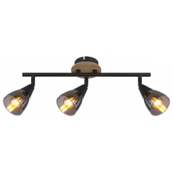 Plafondlamp hout metaal glas met e14 fitting globo lighting 54311-3  9007371448869
