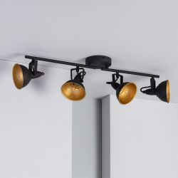 plafondlamp zwart goud e14 fitting verstelbaar modern