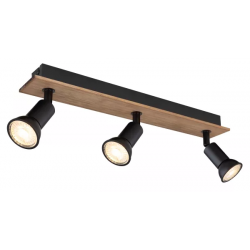 Plafondlamp hout metaal met 3 GU10 fittingen ontworpen door Globo Lighting 57998-3W 9007371433780 