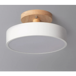 Plafondlamp hout & wit met CCT & LED 'Dominique'