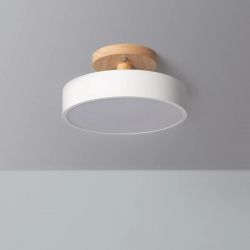 Plafondlamp hout & wit met CCT & LED 'Dominique'