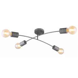 Plafondlamp aluminium metaal globo lighting zilver e27 fitting 54036-4D 9007371424481