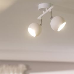 Moderne plafondlamp wit gu10 led rond verstelbaar
