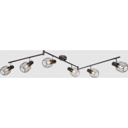plafondlamp 6 kappen bruin globo lighting akin met e14 fittingen 54801-6 9007371334285 