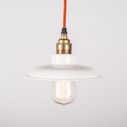 Witte lampenkap E27 fitting metaal led lamp