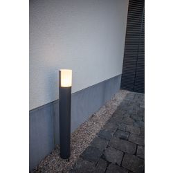 Moderne staande lamp met ingebouwde LED lichtbron verstelbaar zwart