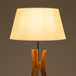 Vloerlamp modern houten voet e27 fitting 