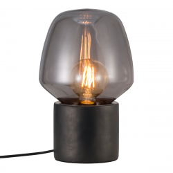 Tafellamp beton zwart 'Christina' Nordlux E27 fitting glas 300mm
