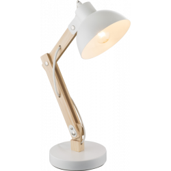 Bureaulamp wit hout e27 fitting verstelbaar