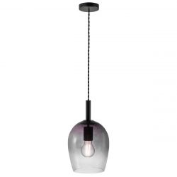 Hanglamp met smoke glas en zwarte fitting 'Nordlux Uma 18'