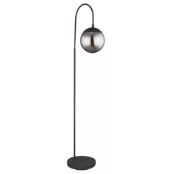 Vloerlamp smokeglas en zwart e27 fitting blama globo lighting modern 15830S1 9007371412433 