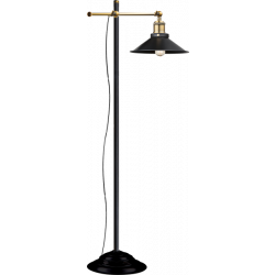 Staande lamp industrieel modern e27 fitting zwart leeslamp