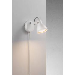 Moderne wandlamp leeslamp wit Nordlux aslak Gu10 fitting en schakelaar