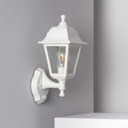 Buitenlamp wit met sensor Klassiek voordeur pir led lamp modern e27