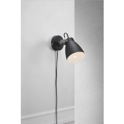 Moderne zwarte wandlamp met schakelaar E27 fitting Largo 5701581411180 47051003 nordlux.  