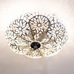 Mozaiek plafondlamp rond 250mm led lamp oosters badkamerlamp