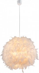 Grote bol lamp rond veren E27 fitting hanglamp