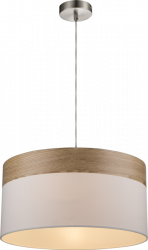 Hanglamp modern hout look 400mm hout rond
