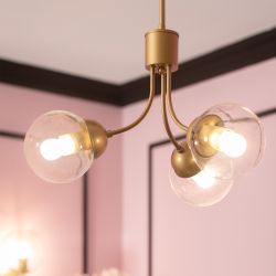Plafondlamp bollen goud modern e27 fitting led 