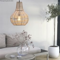 Houten hanglamp e27 fitting modern voor in de woonkamer 