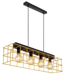 Hanglamp kooi 'Merril' goud modern 4x E27 fitting 900mm