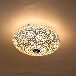 Mozaiek plafondlamp rond led lamp e27 fitting
