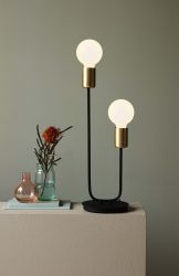 Nordlux Josefine tafellamp e27 fitting zwart goud modern