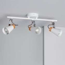Plafondspot gu10 hout verstelbaar modern led lamp