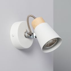 Wandspot hout gu10 verstelbaar modern led lamp