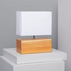 Tafellamp hout modern e27 fitting bureaulamp