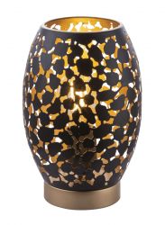 Tafellamp zwart goud modern met stekker en schakelaar