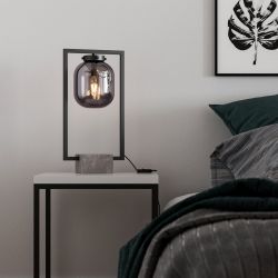 Tafellamp rookglas led lamp by rydens dixton e27