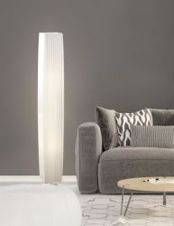 Staande moderne vloerlamp Globo Lighting textiel wit modern